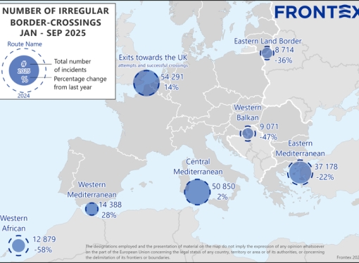 Frontierele externe ale UE: numărul trecerilor neregulamentare a scăzut cu 22% în primele nouă luni ale anului 2025